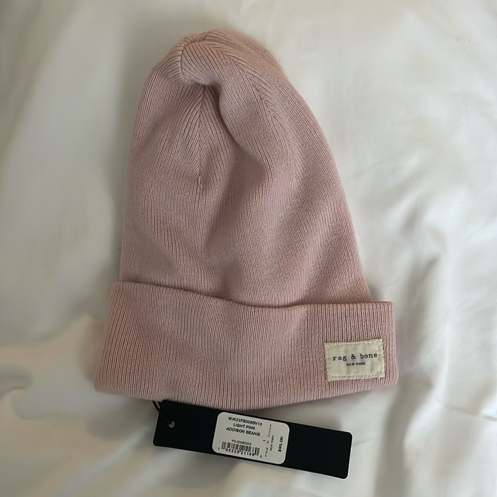 rag & bone Addison Beanie light pink